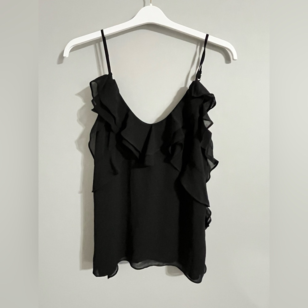 Rachel Zoe Black Ruffle Camisole